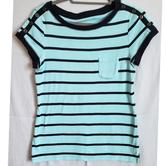 talbots stretch weekend tee